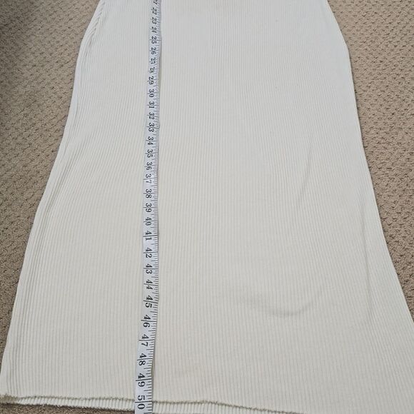 Free People Cream Ribbed Dress size medium - Picture 4 of 6
